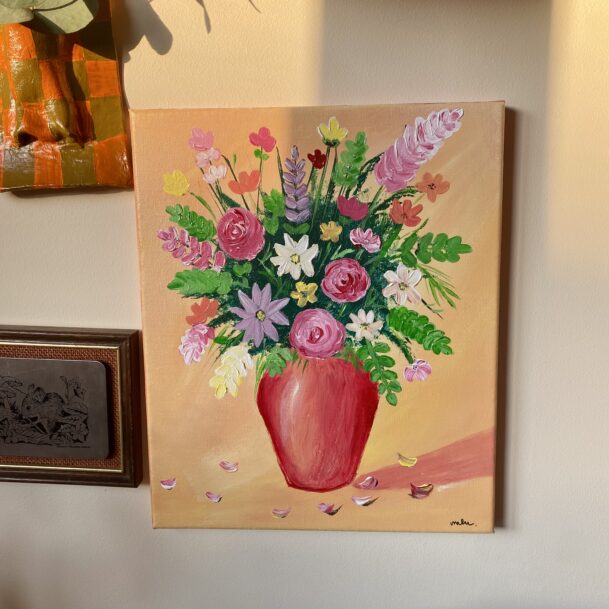 Flowers in the Yellow room - Original Acrylic Painting | Hand-Painted